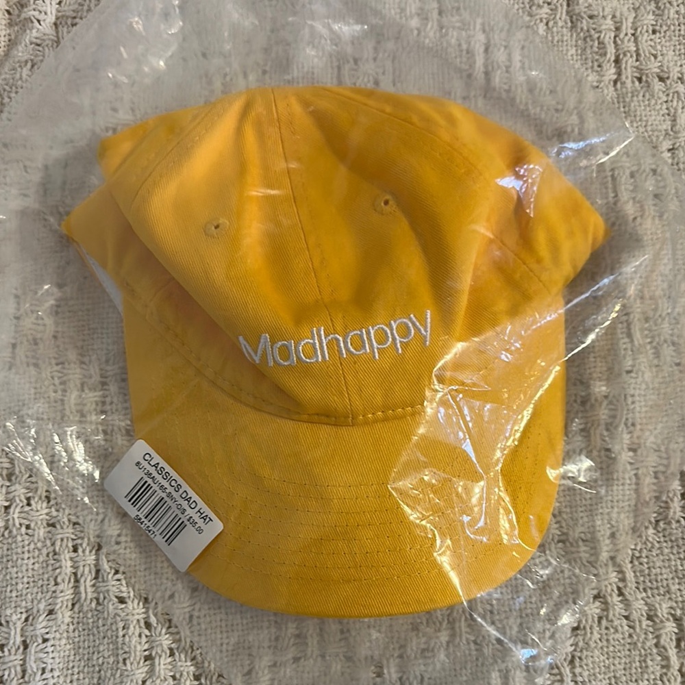 Mad Happy Classic Dad Hat – Yellow – New with Tags